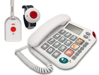 Seniorentelefon mit Freisprechfunktion und bis zu 5 ausgewählten SOS-Kontakten
