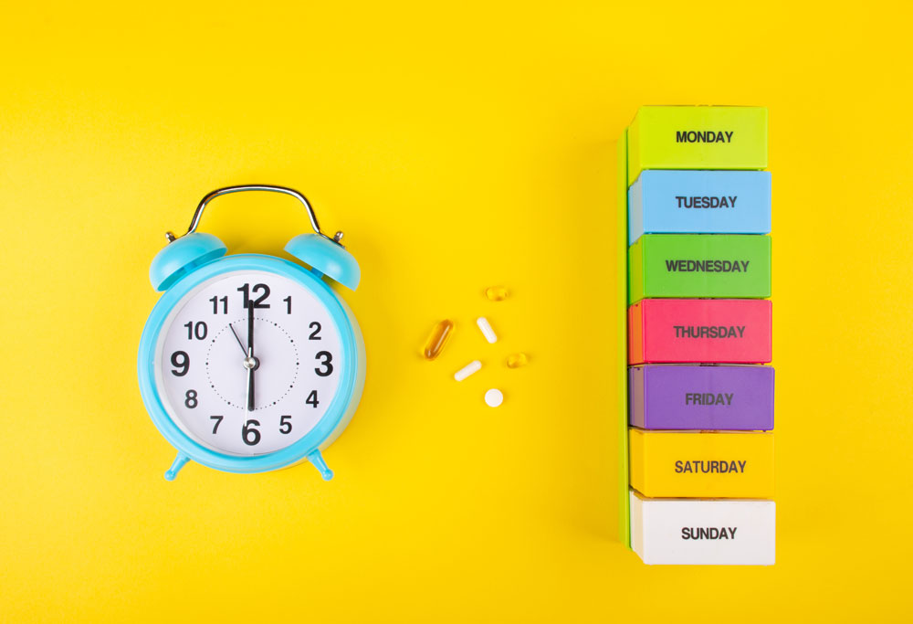 Pillendose mit Erinnerungsfunktion Pillendose mit Timer