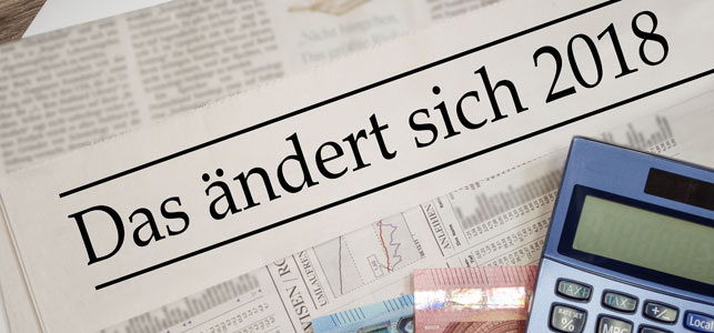 Änderungen 2018 – Neuerungen bei Rente und Pflege
