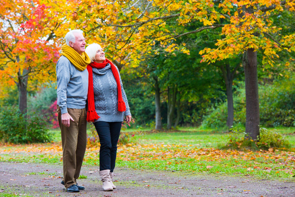 Spaziergang in der Natur Diabetes verbessern durch Bewegung