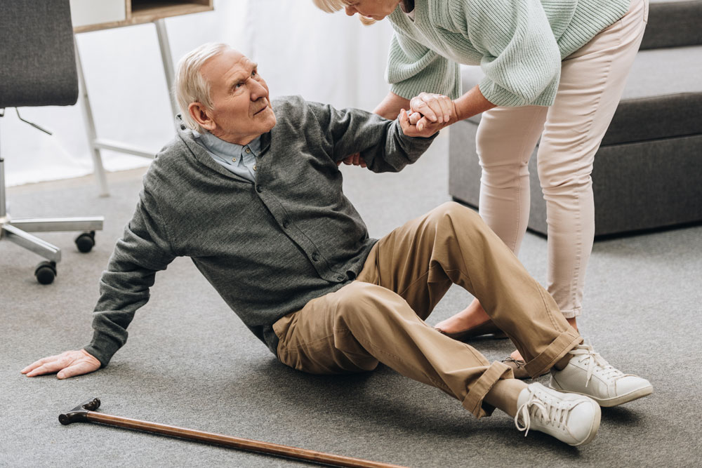 Senior ist gestürzt