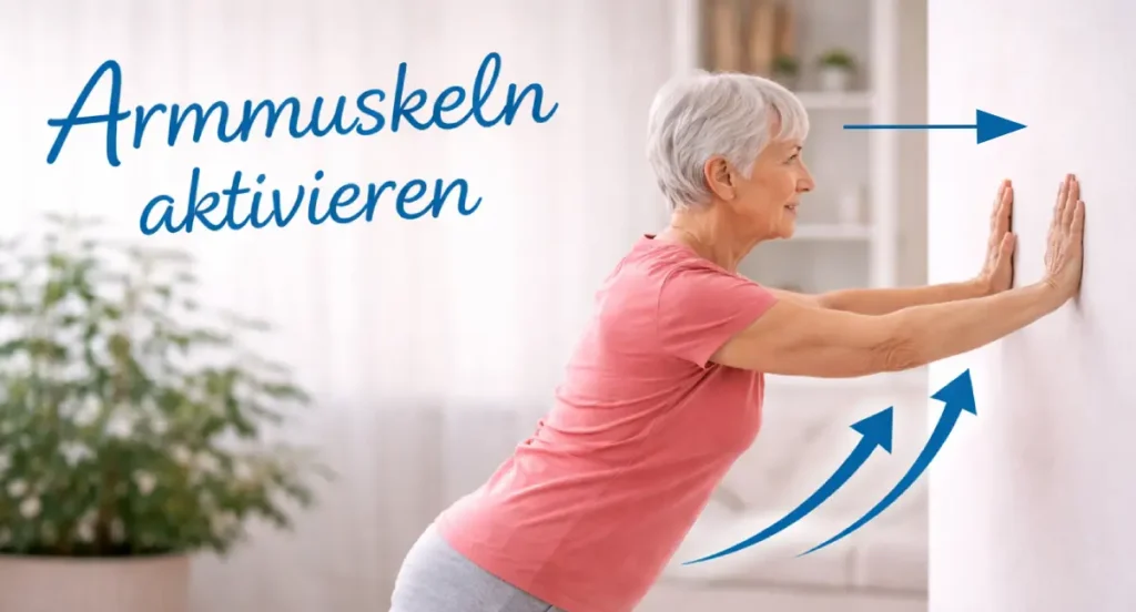 Seniorin macht Übung für die Armmuskeln Beweglich bis ins hohe Alter – Meine Tipps & Übungen für zuhause