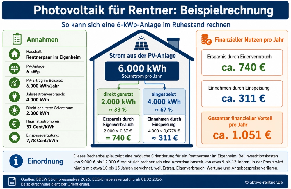 Infografik Photovoltaik für Rentner